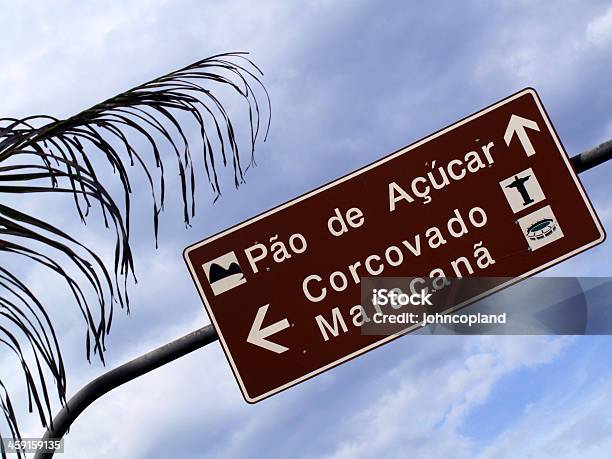 Copacabana Traffic Sign Post Rio De Janeiro Brazil Stock Photo - Download Image Now