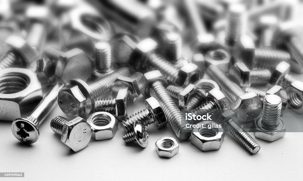 bolts and screw bolts, screws, selective focus photo Bolt - Fastener Stock Photo