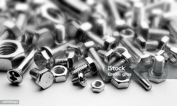 Bolts And Screw Stock Photo - Download Image Now - Bolt - Fastener, Nut - Fastener, Close-up