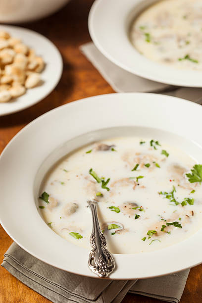 istock Homemade Organic Oyster Stew Appetizer 459163103