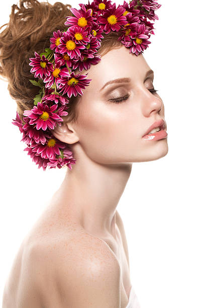 istock Young beautiful woman on white background 459163547