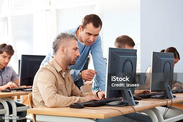 Adult Education Stock Photo - Download Image Now - Classroom, Education Training Class, Computer