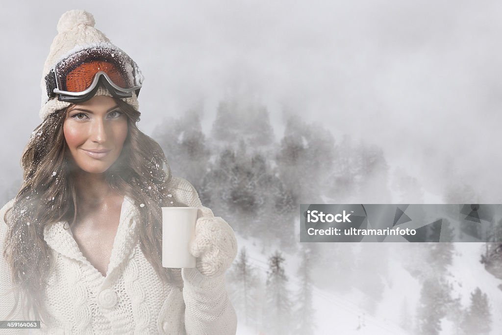 Inverno Beleza-retrato de menina bonito - Royalty-free Cool Foto de stock