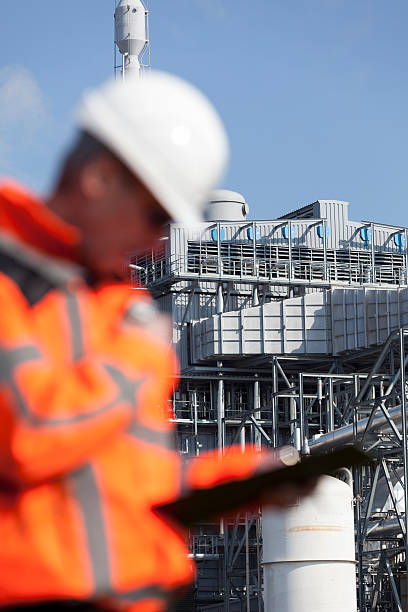 istock Petrochemical industry inspector 459164263