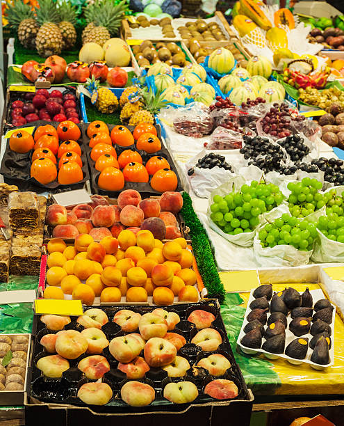 istock Close up of different fruit in grocery store 459164753