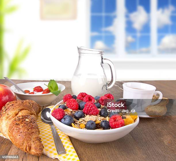 Helthy Breakfast Stock Photo - Download Image Now - Apple - Fruit, Apricot, Banana