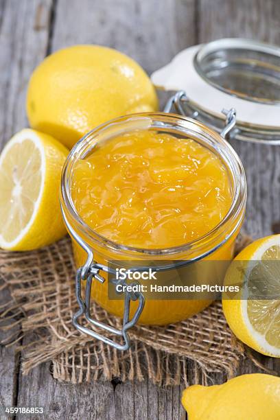Portion Of Lemon Jam Stock Photo - Download Image Now - Breakfast, Can, Canned Food
