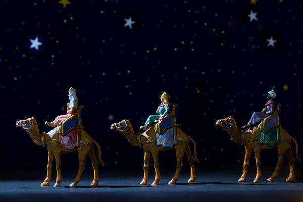 Three wise men Three wise men on their camels, side view west bank stock pictures, royalty-free photos & images