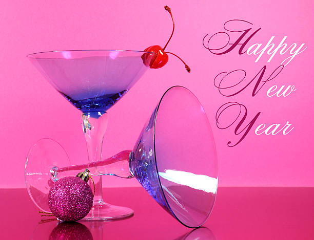 rosa tema di felice festa di capodanno - new years eve new years day 2013 holiday foto e immagini stock
