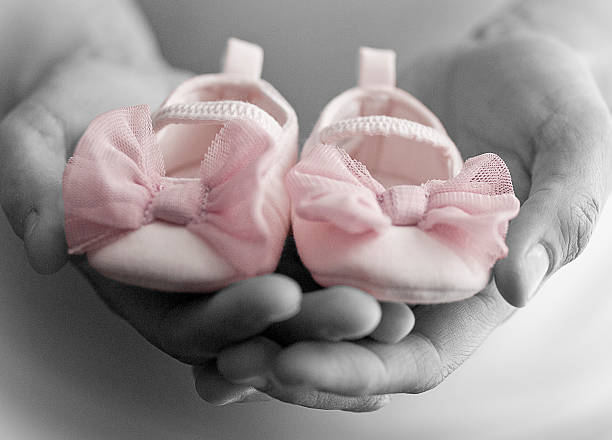 Baby shoes stock photo