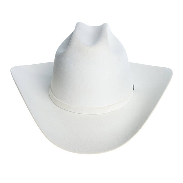 blanco sombrero de vaquero - cowboy hat hat wild west isolated fotografías e imágenes de stock