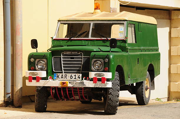 Xlendi,Gozo,Maltese Islands. - October 10, 2013: The British Land Rover Series III from 1971, this model randomly parked on a backstreet of the town. Popularly used for farming and hunting.