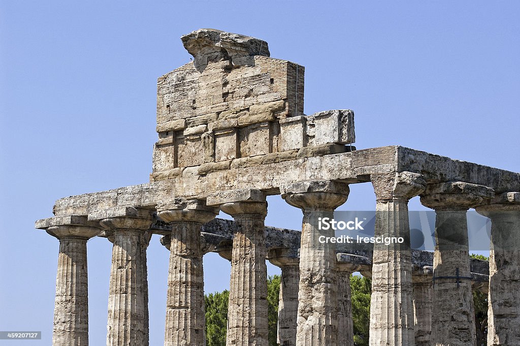 Templo Romano de Paestum, - Foto de stock de Antigo royalty-free