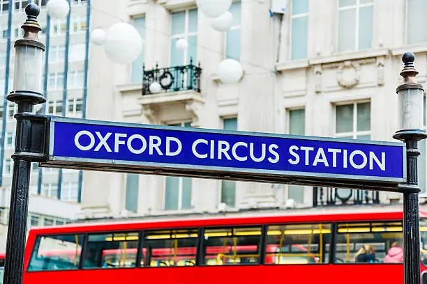 Photo of Underground subway station at Oxford Circus in London