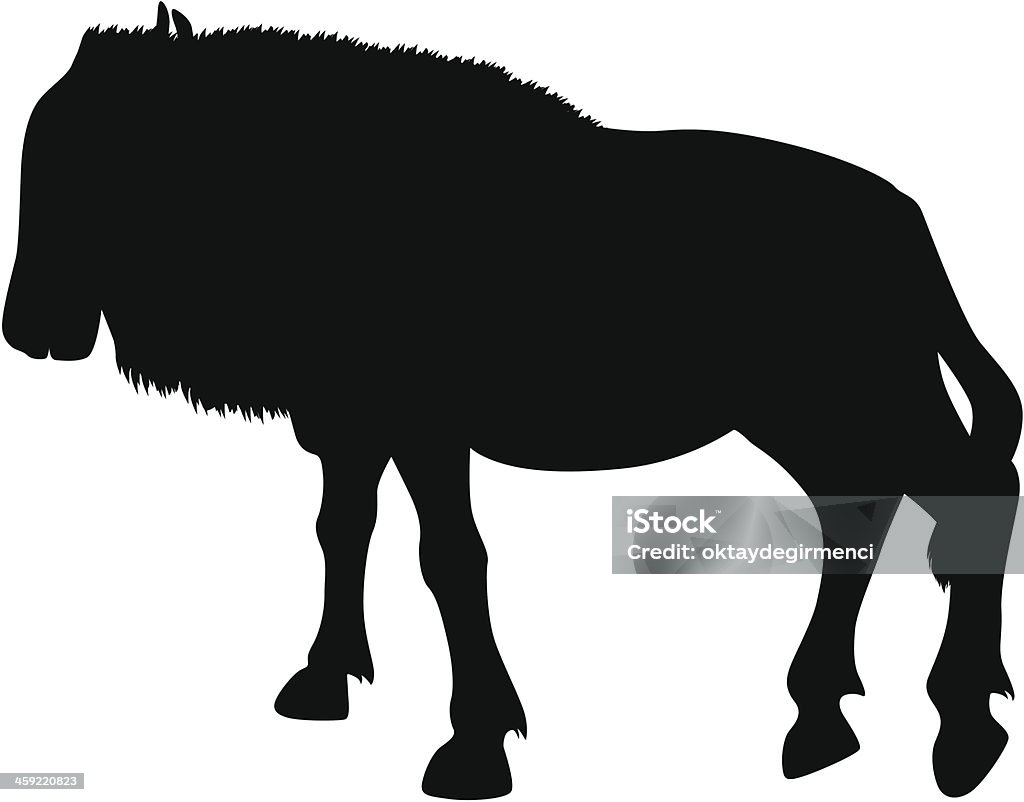 Wildebeest wildebeest silhouette Wildebeest stock vector