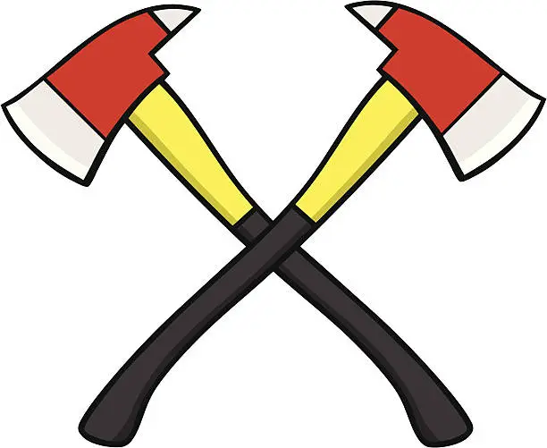 Vector illustration of Firefighter Axes