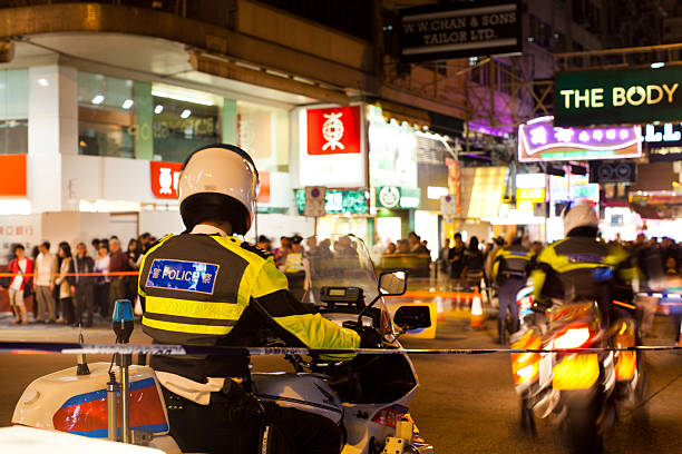 nathan road - city of center control police mobility fotografías e imágenes de stock