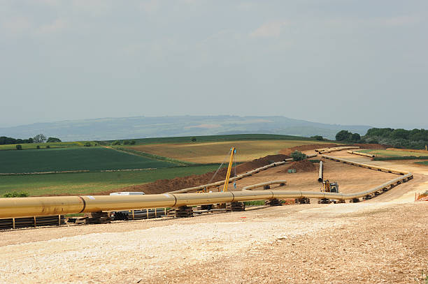 Gas Pipeline Construction stock photo