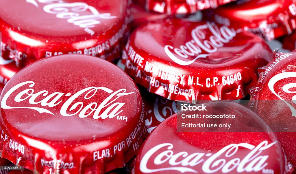 Coca Cola tampas - Royalty-free Cola - Refrigerante Foto de stock