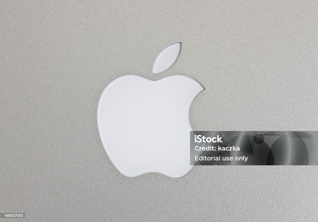 Apple Macintosh のロゴのマックブック Air - ロゴマークのロイヤリティフリーストックフォト