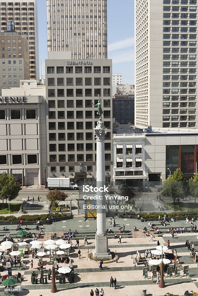 Skyline di San Francisco su Union Square e il quartiere finanziario di vendita - Foto stock royalty-free di Affari