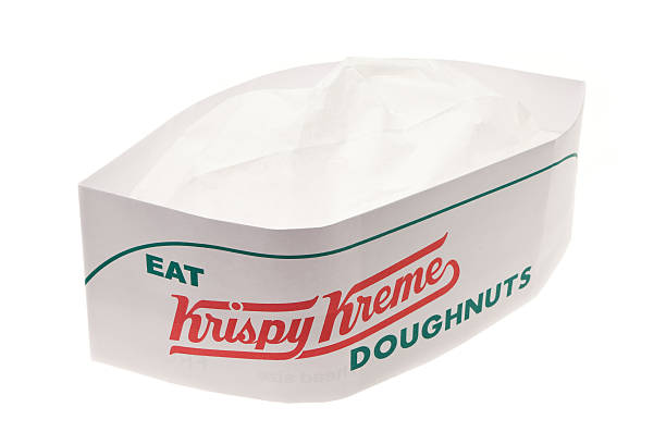 rosquillas krispy kreme chefs perfil en'u",beignets krispy kreme chefs chapeau" - krispy kreme fotografías e imágenes de stock