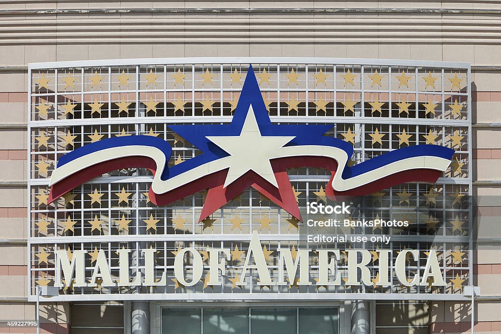 The Mall of America Main Entrance-segnale inglese - Foto stock royalty-free di The Mall of America
