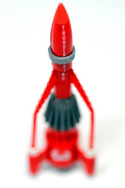 Vancouver, Canada - January 29, 2012: Thunderbird 3, from the Thunderbirds television series, against a white background. The toy is from Matchbox.