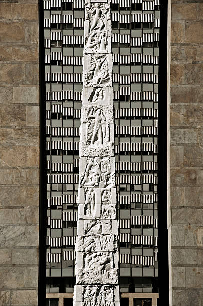 eur obelisk - guglielmo marconi - stock snímky, obrázky a fotky