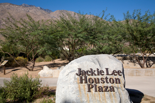 Palm Springs,United States - October 20,2011: Beautiful desert park downtown Palm Springs California developed in honor of a most beloved and respected individual and philanthropist.