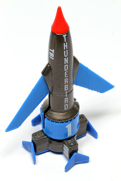 Vancouver, Canada - January 29, 2012: Thunderbird 1, from the Thunderbirds television series, against a white background. The toy is from Matchbox.