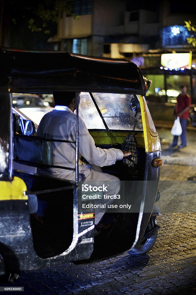 Autorickshaw de nuit à Mumbai - Photo de Nuit libre de droits