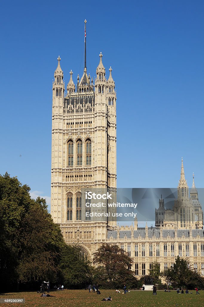 Victoria Tower, il Parlamento, Londra - Foto stock royalty-free di Ambientazione esterna