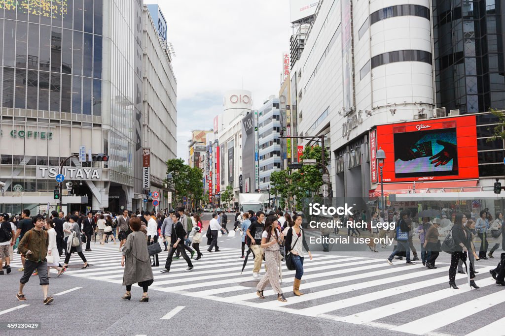 Giapponese Attraversamento pedonale - Foto stock royalty-free di Pedone - Ruolo dell'uomo
