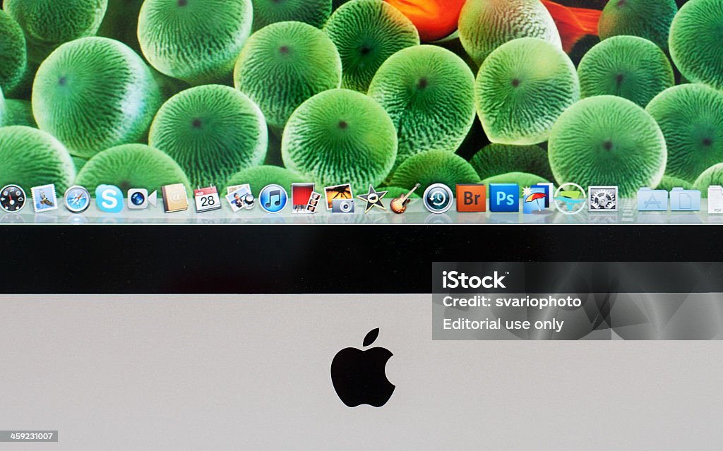 iMac-Desktop-Computer von Apple Inc. - Lizenzfrei Aluminium Stock-Foto