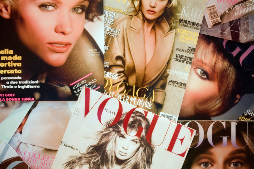 Madrid, Spain - September 06th 2011: Some covers of Vogue, fashion and lifestyle magazine from 1892.