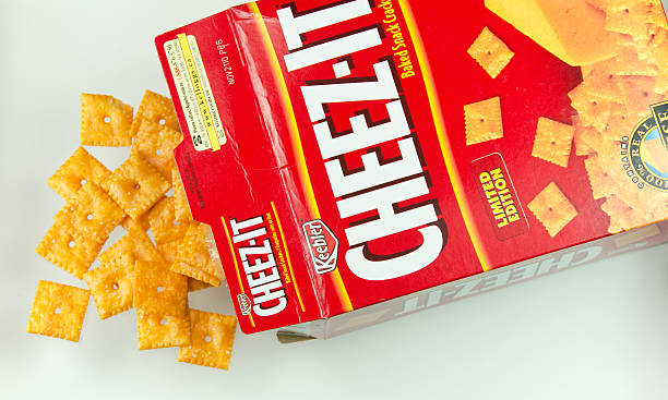 Cheez-It Box Opened stock photo