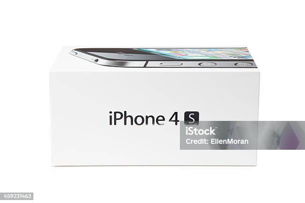 Iphone 4s Isolated On White Stock Photo - Download Image Now - Box - Container, iPhone, Apple Computers