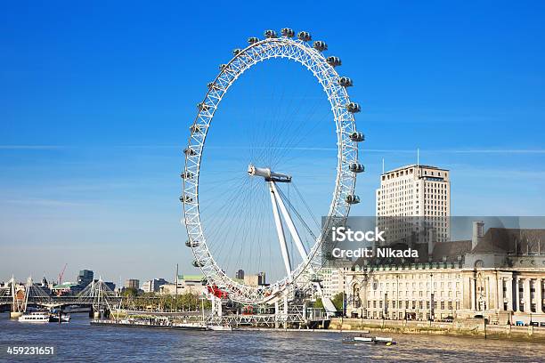 London Eye - Fotografie stock e altre immagini di Millennium Wheel - Millennium Wheel, Estate, Fiume Tamigi