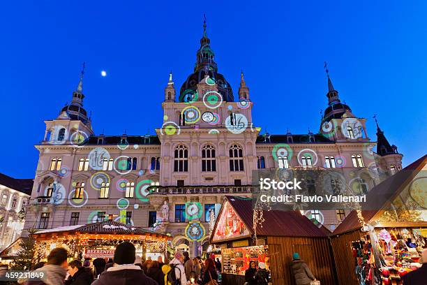 Rathaus Di Graz - Fotografie stock e altre immagini di Graz - Graz, Avvento, Calendario dell'avvento