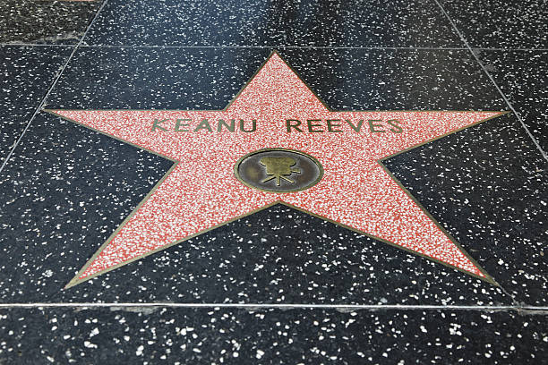 Hollywood Walk of Fame Star Keanu Reeves stock photo