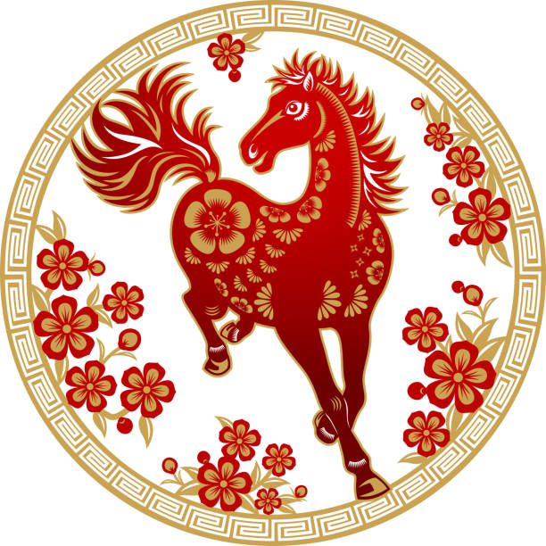 istock Chinese New Year Horse Paper-cut Art 459232375