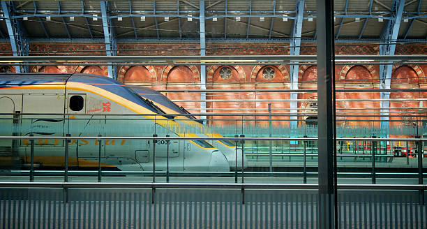 Eurostar trains London, England - May 25, 2011: Profile image of Eurostar trains at the platform Eurostar stock pictures, royalty-free photos & images