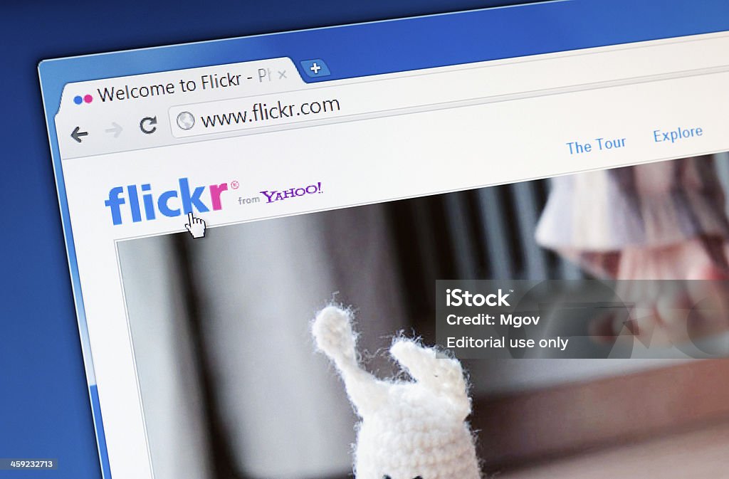 A página Web do Flickr - Royalty-free Comunicação Foto de stock