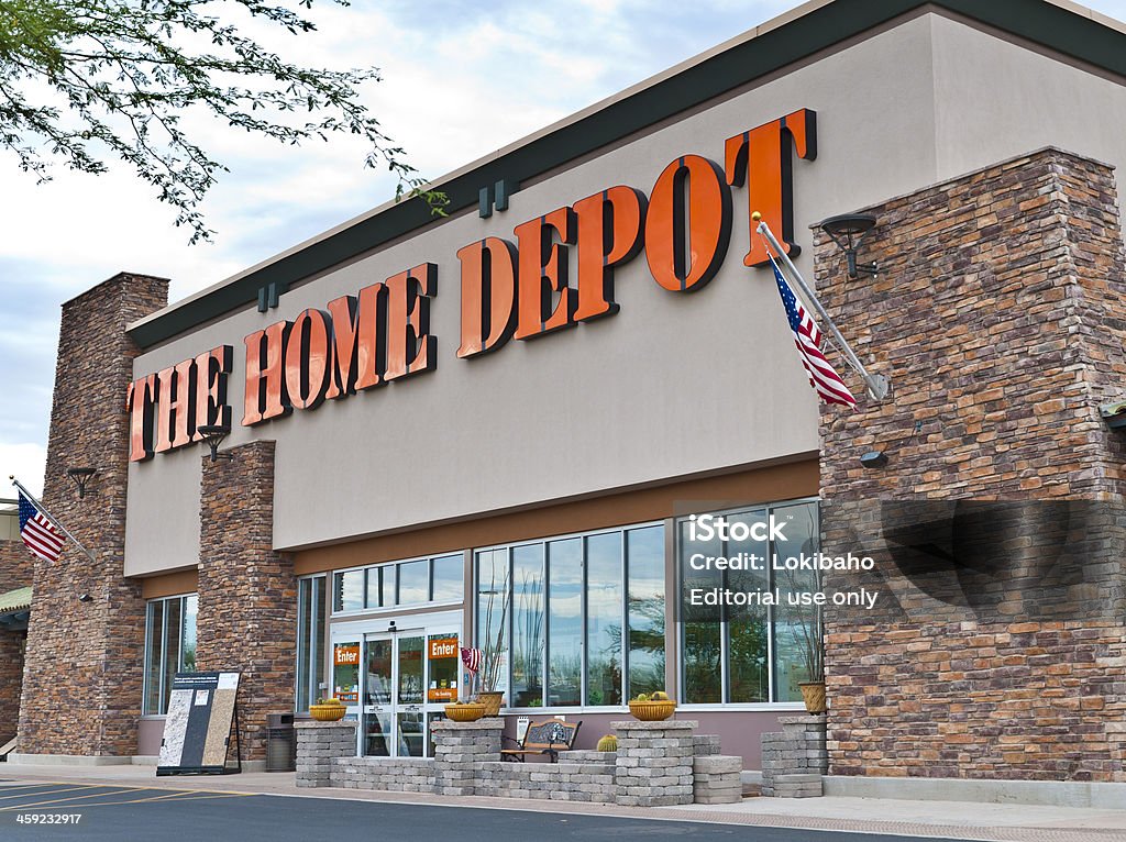 The Home Depot Hom Improvement Retail Store Front with Sign Phoenix, United States - August 25, 2011: The Home Depot operates home improvement and construction retail stores in the United States, Canada, Mexico, and other countries.  It is the United States' largest home improvement retailer and fourth largest general retailer. The Home Depot Stock Photo