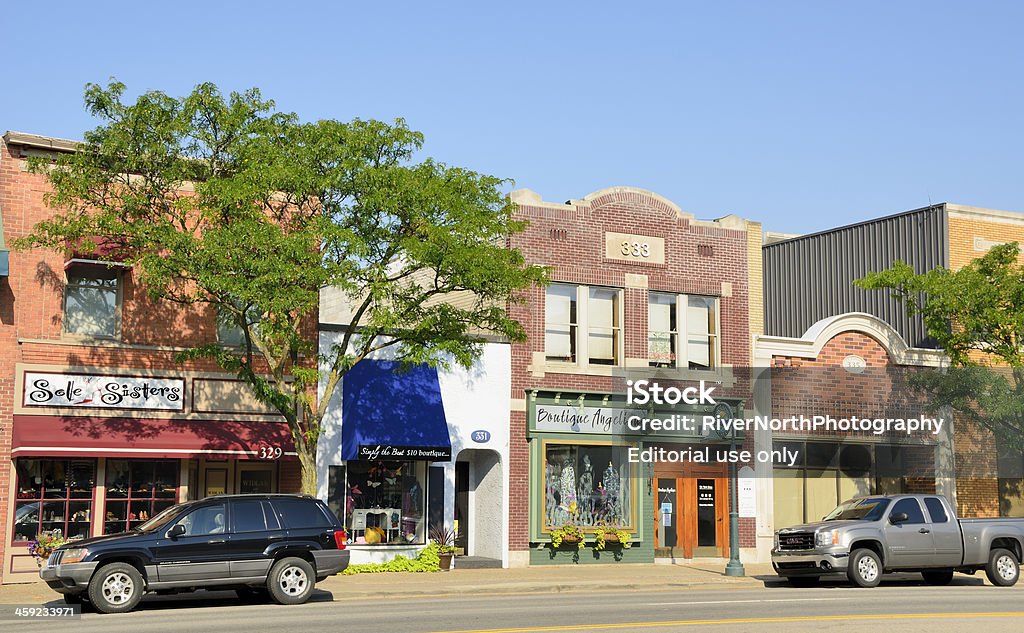 Centro da cidade de Rochester, Michigan - Foto de stock de Aldeia royalty-free