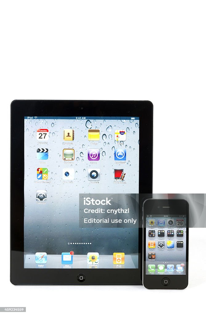 사과나무 왜고너의 iPad 3 g 및 iPhone 4 - 로열티 프리 0명 스톡 사진