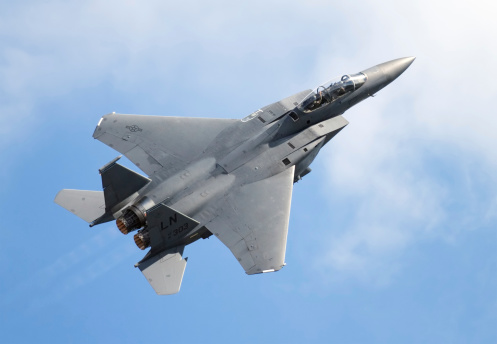 Radom, Poland - August 27, 2023: Finnish Air Force Boeing F-18 Hornet fighter jet plane flying. Aviation and military aircraft.