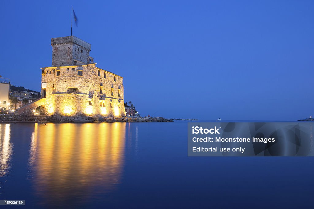 Rapallo Castle in Ligurien, Italien - Lizenzfrei Abenddämmerung Stock-Foto