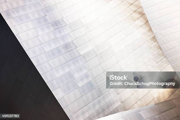 Silver Metallic Building Siding Panel Abstract Stock Photo - Download Image Now - Abstract, Alloy, Aluminum